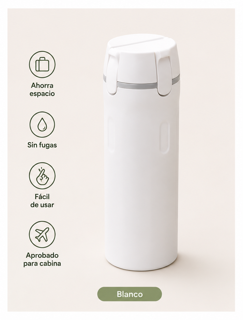ORVIAM TravelFlow 4 en 1 – Dispensador de Viaje Recargable
